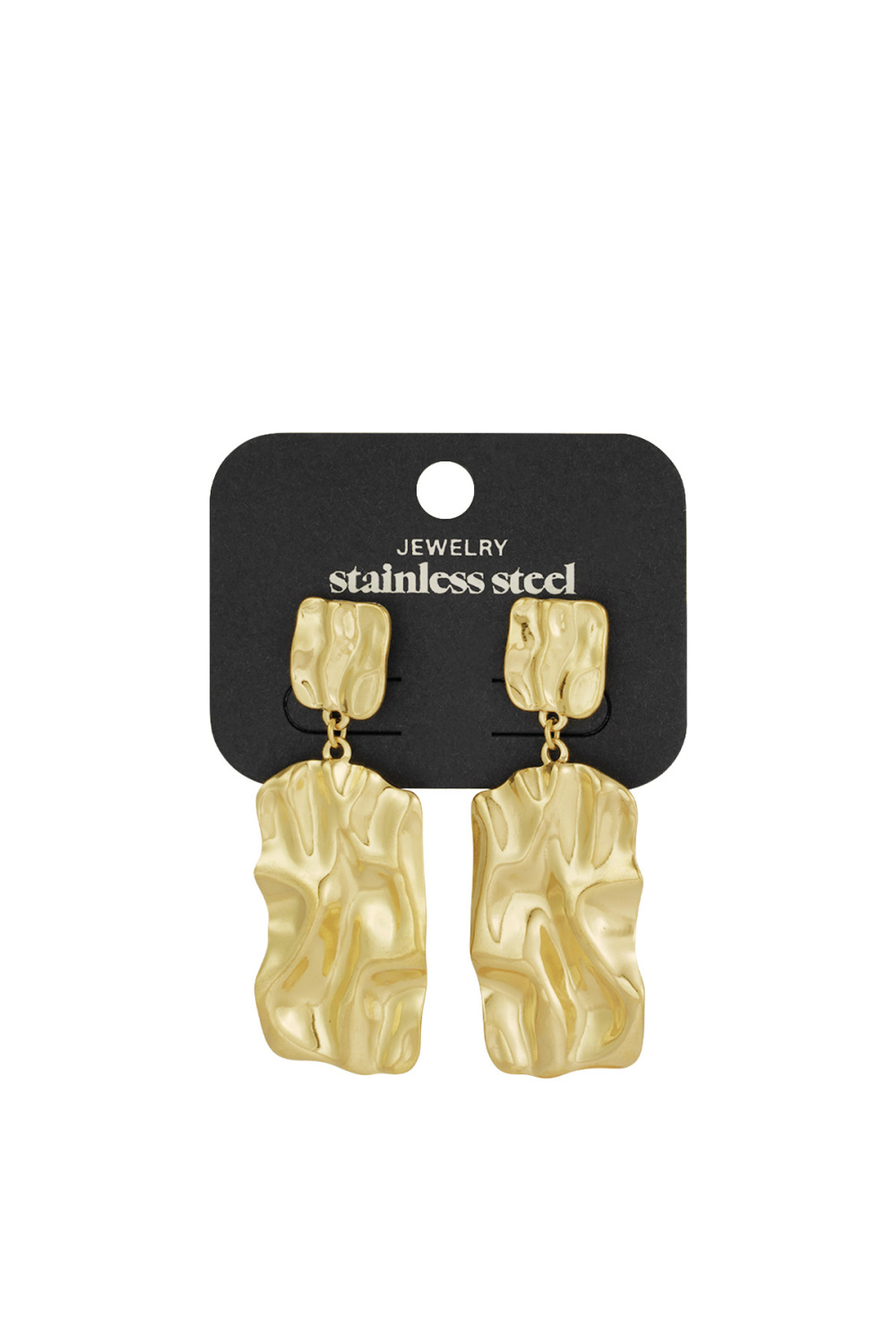 Boucles D'oreilles Longues À Texture Tendance Image3