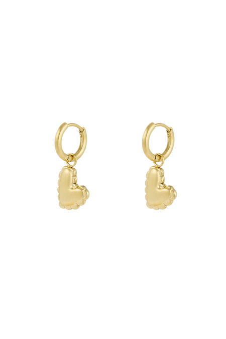 boucles d'oreilles pendantes en forme de petit coeur