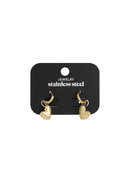 boucles d'oreilles pendantes en forme de petit coeur 2