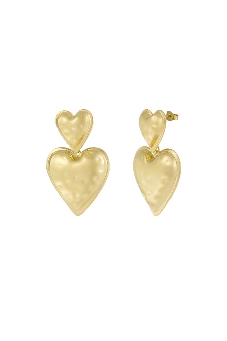 Boucles D'oreilles Duo Coeur