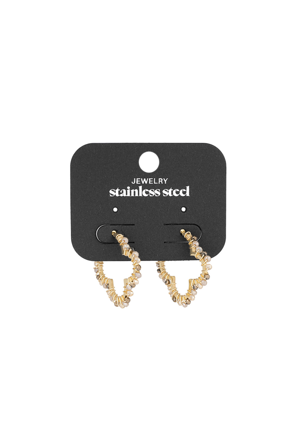 Boucles D'oreilles Clover Beads - Marron Image2