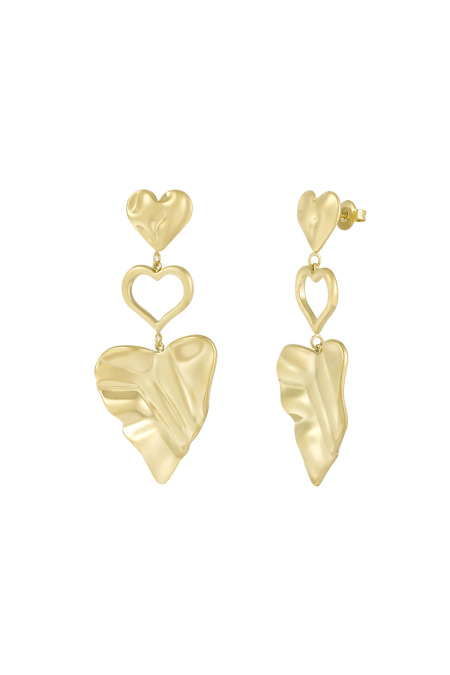 boucles d'oreilles en forme de coeur