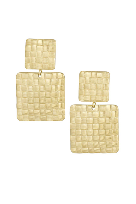 boucles d'oreilles blocs texturés