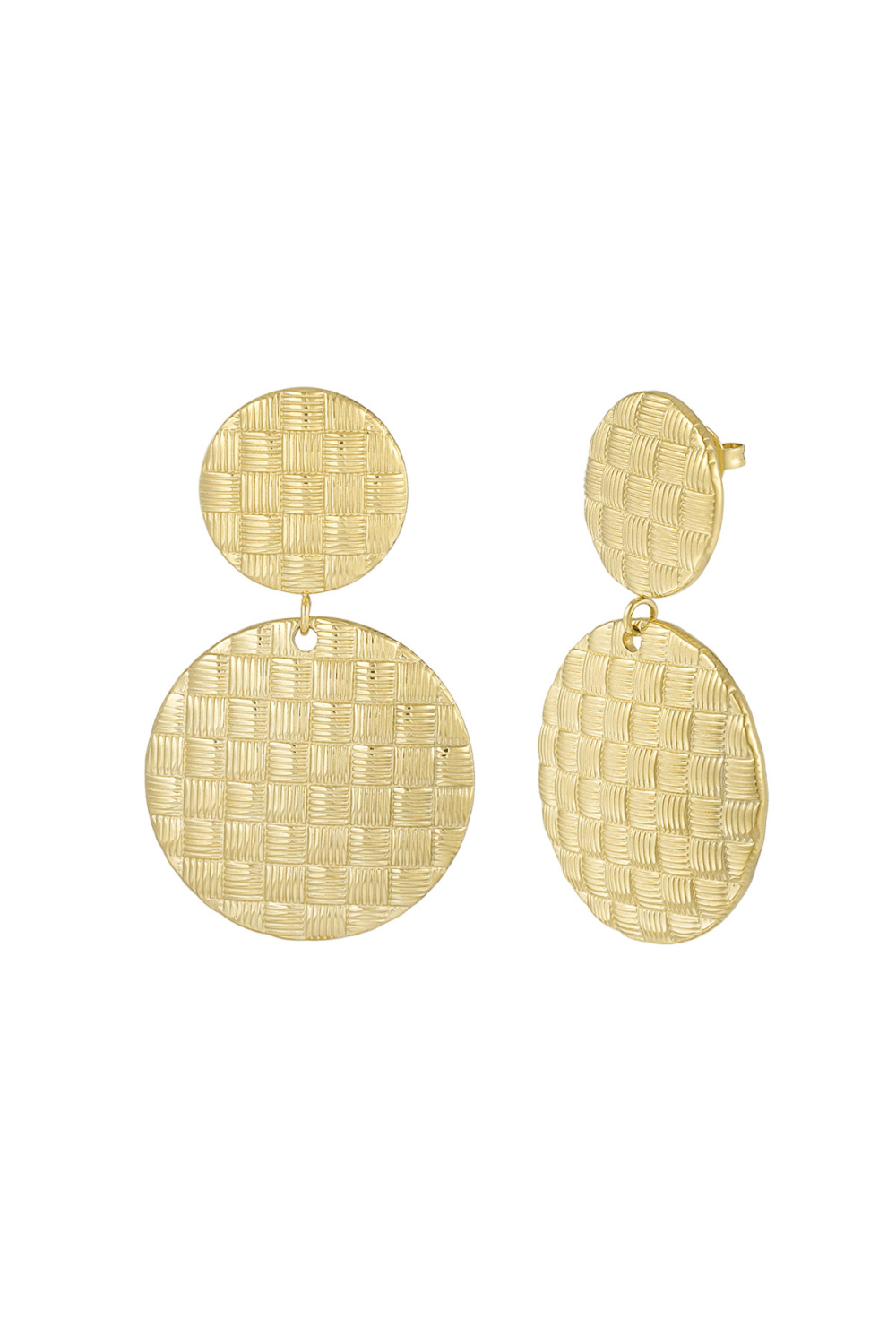Boucles D'oreilles Rondes Texturées