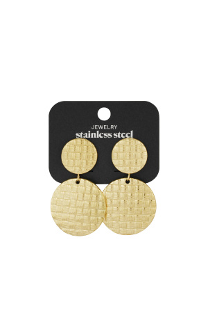 Boucles D'oreilles Rondes Texturées h5 Image3