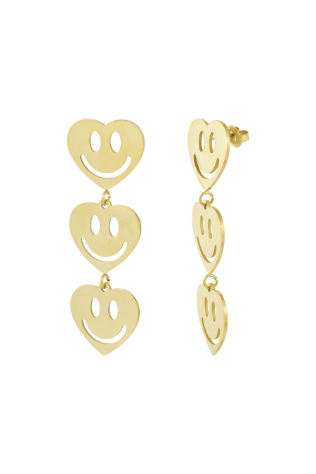 boucles d'oreilles smiley amoureux