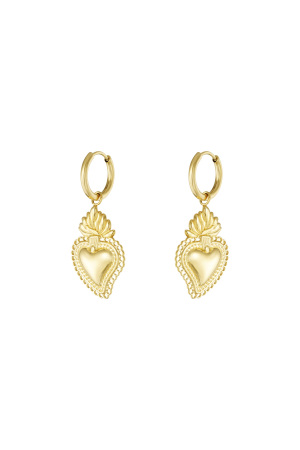 Boucles D'oreilles Coeur Enflammé h5 