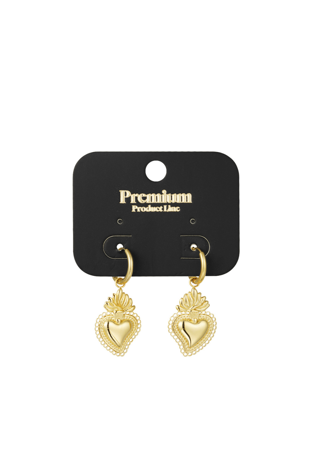 Boucles D'oreilles Coeur Enflammé Image3