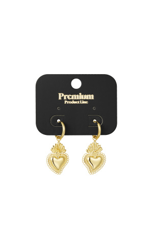 Boucles D'oreilles Coeur Enflammé h5 Image3