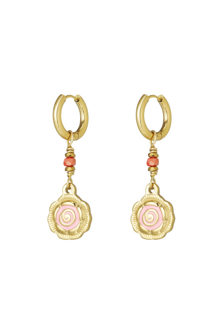 Boucles d'oreilles rose glow