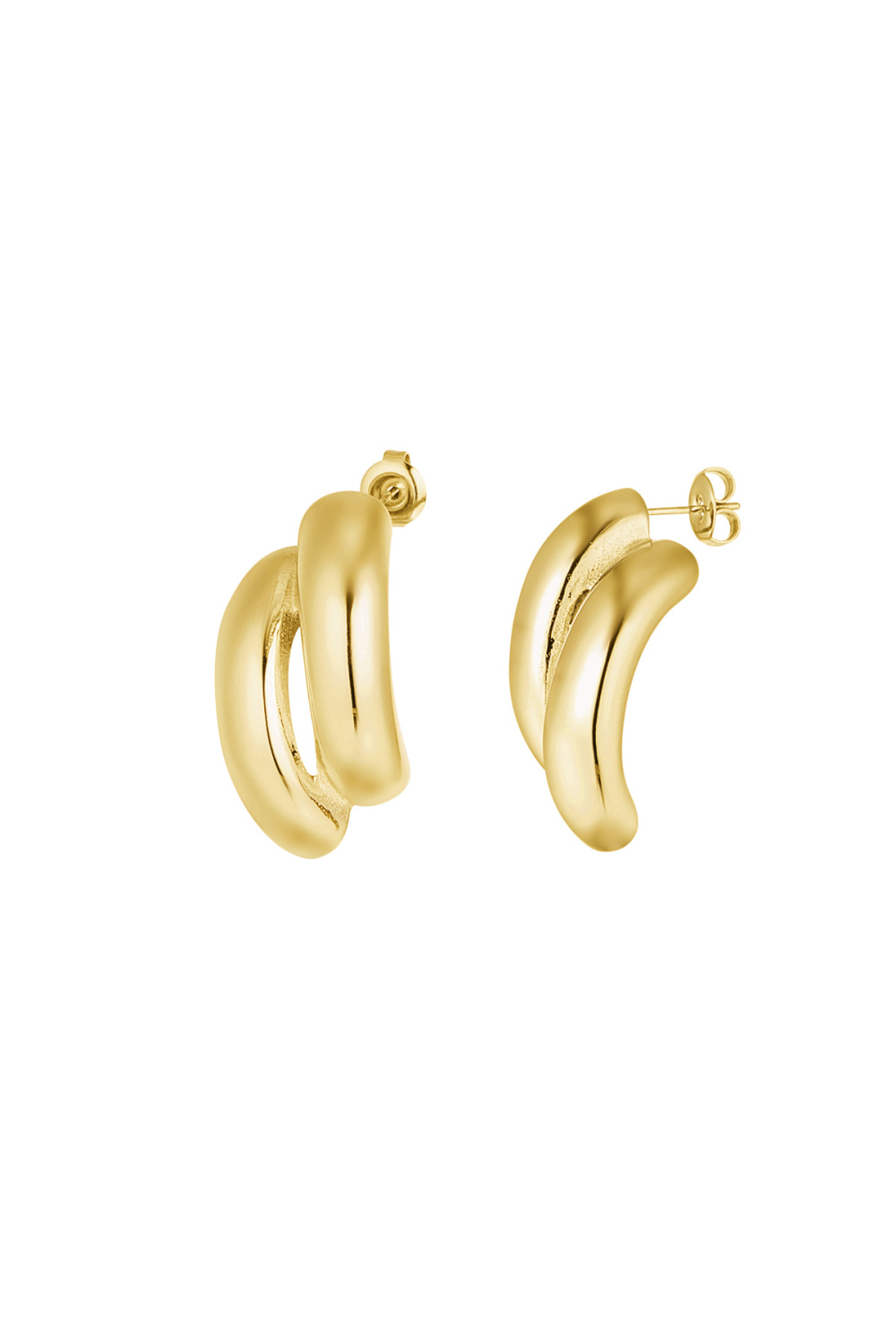 Boucles D'oreilles Deux Bandes 