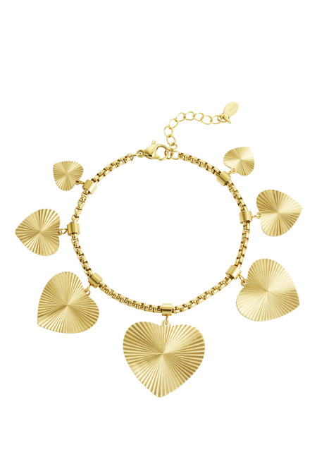 bracelet coeurs texturés