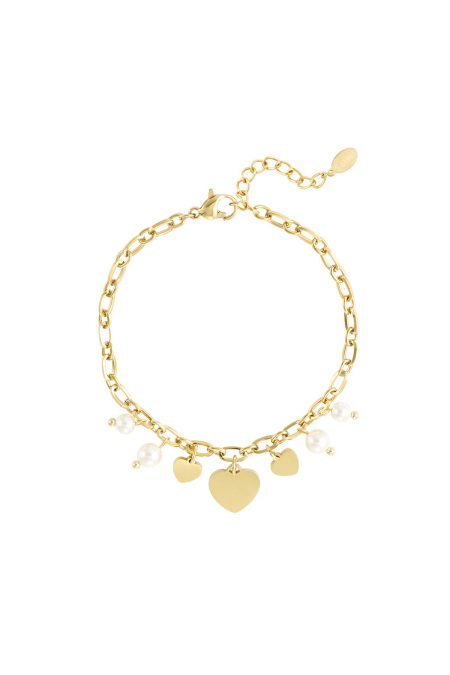 bracelet coeurs et perles
