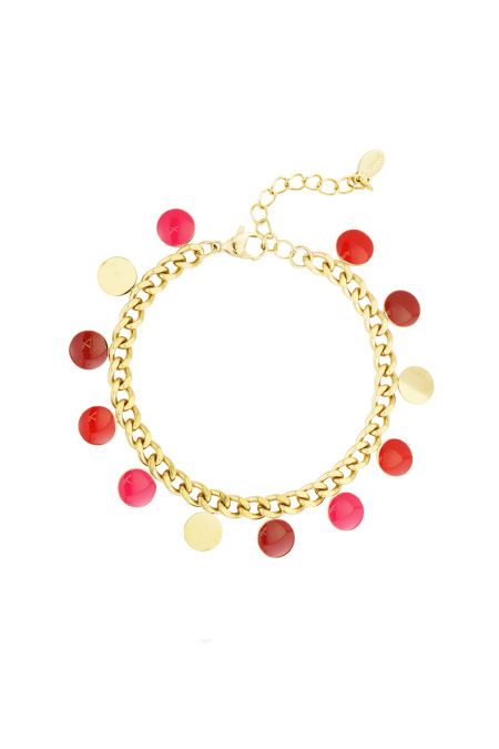 bracelet pièce rouge
