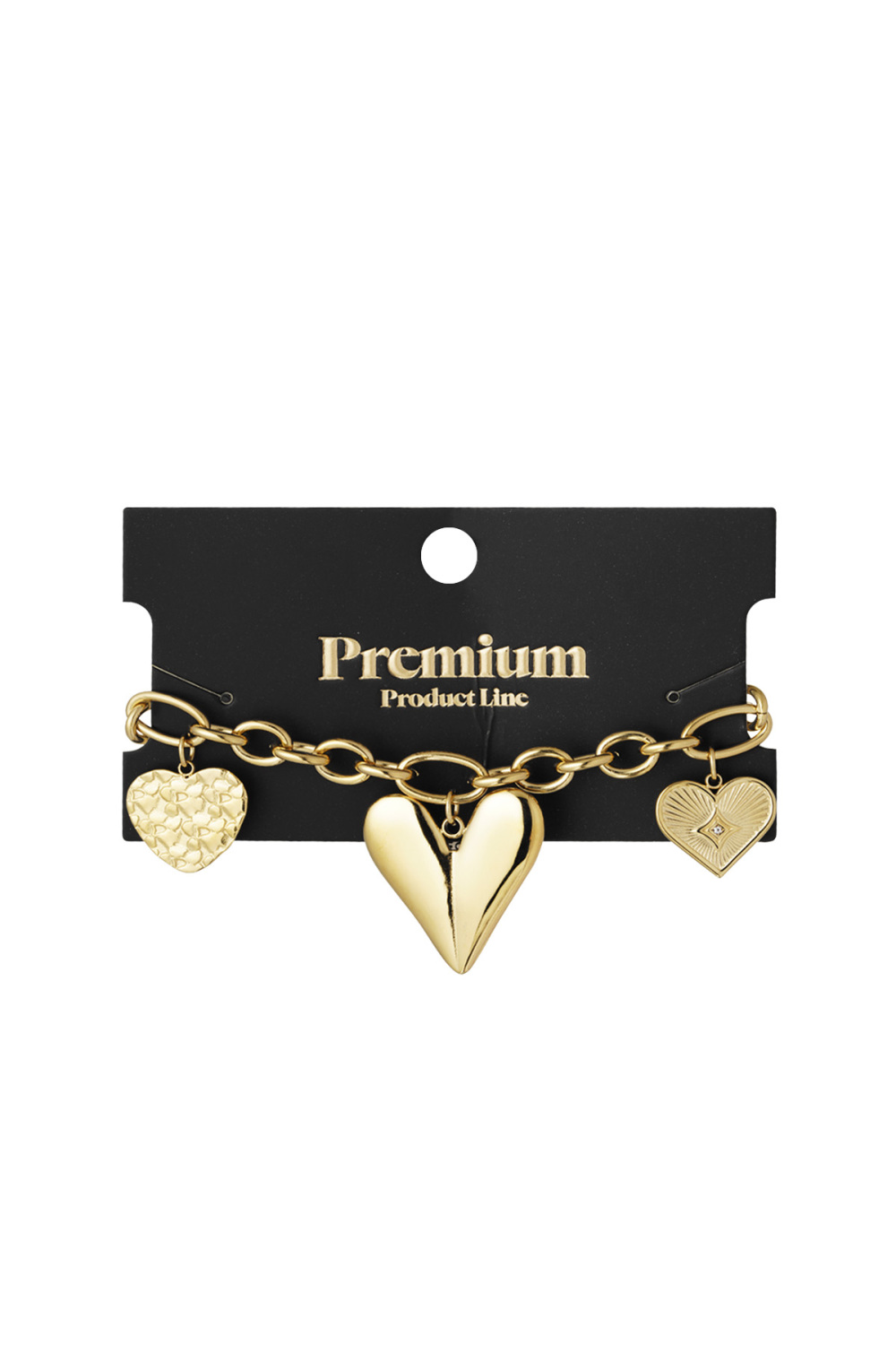 Bracelet À Breloques Triple Coeur h5Image3