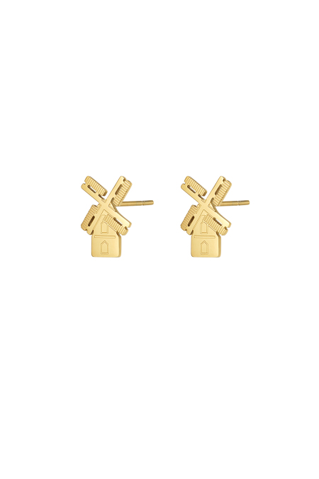 boucles d'oreilles moulin à vent hollandais