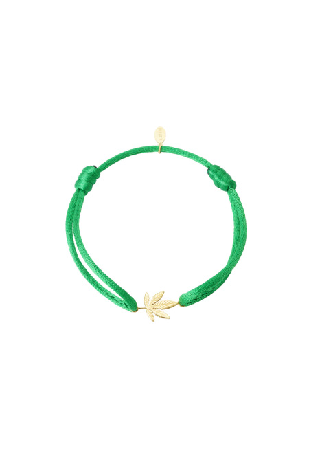 Bracelet satin Canal Bliss - Couleur or vert