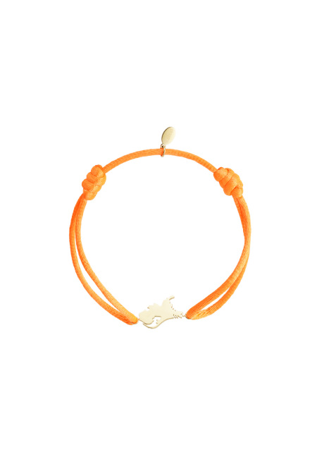 Bracelet satin Dutchie - orangé