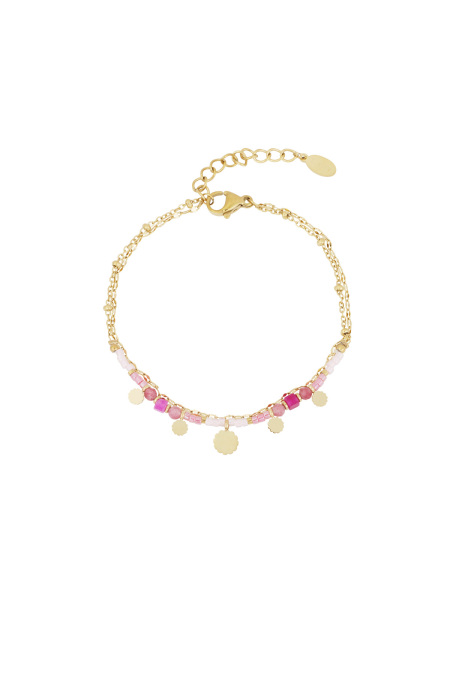 bracelet breloques roses