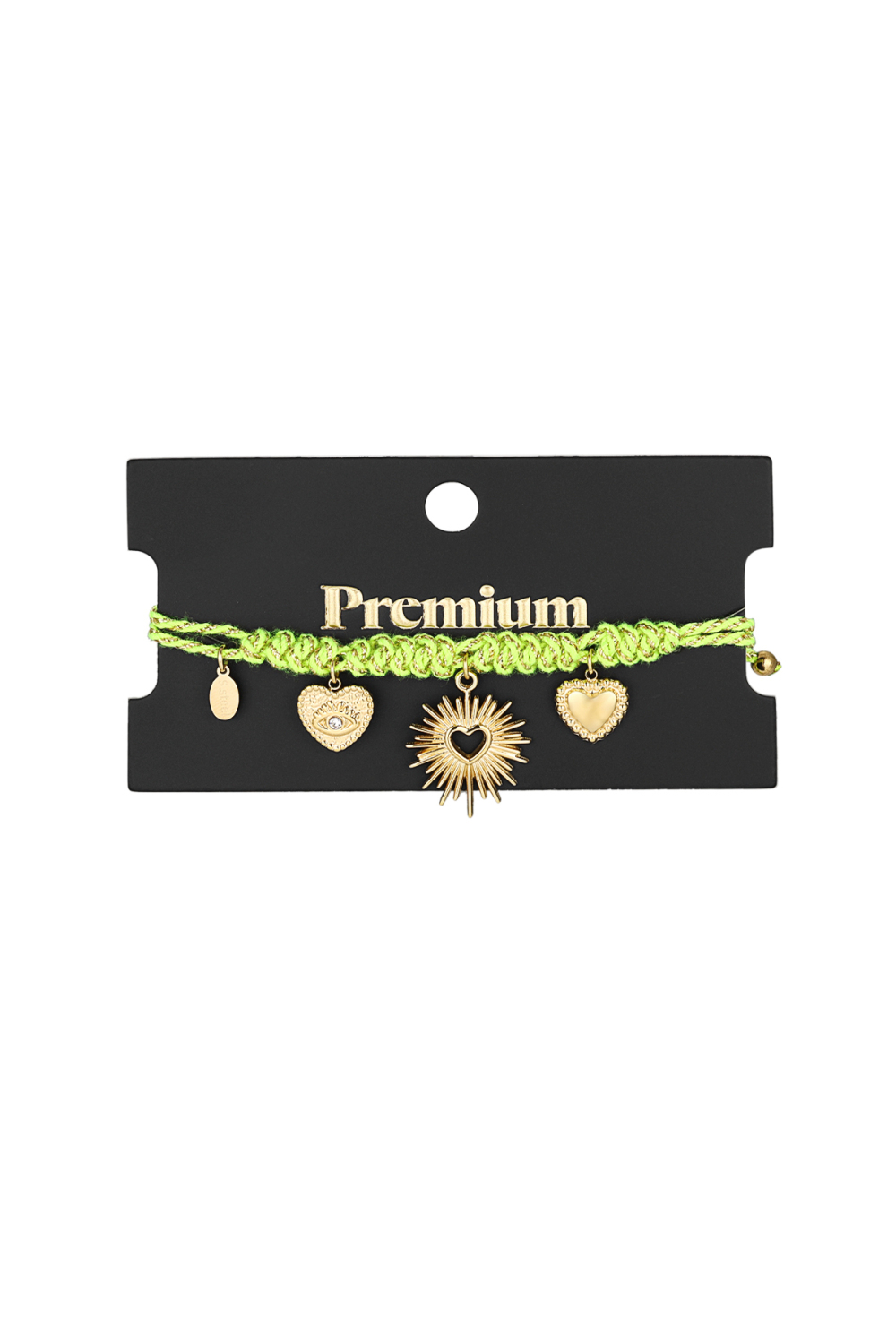 Bracelet Lié En Amour - Couleur Vert Et Or Image3