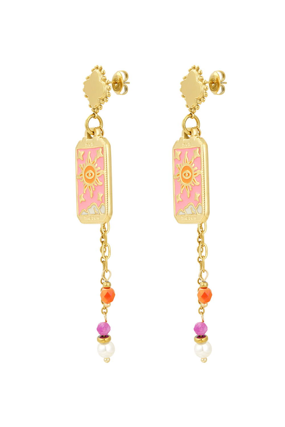 Boucles D'oreilles Soleil Coloré 