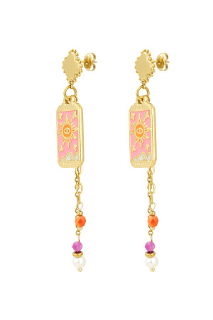 Boucles D'oreilles Soleil Coloré h5 