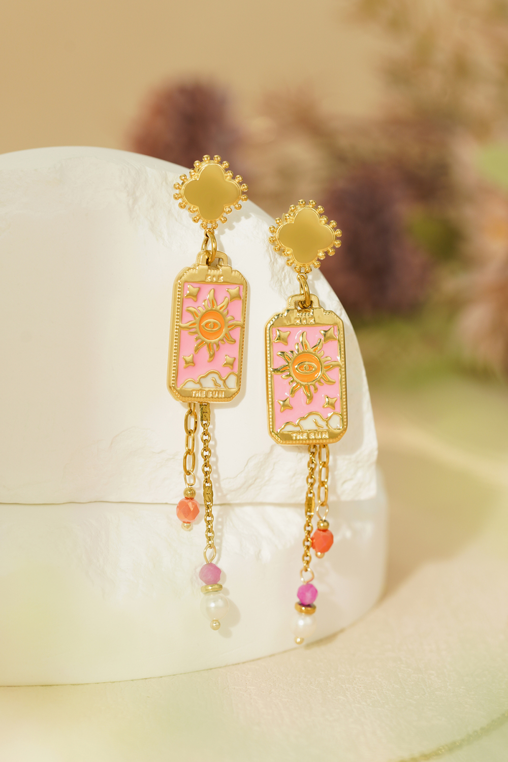 Boucles D'oreilles Soleil Coloré Image4