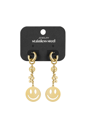 Boucles D'oreilles Smiley Fleur h5 Image2