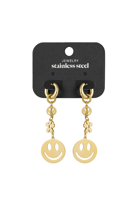 boucles d'oreilles smiley fleur 2