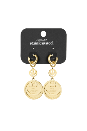 Boucles D'oreilles Smiley Porte-Bonheur h5 Image4