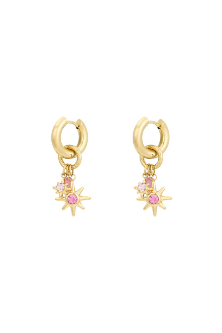 boucles d'oreilles starlight rose