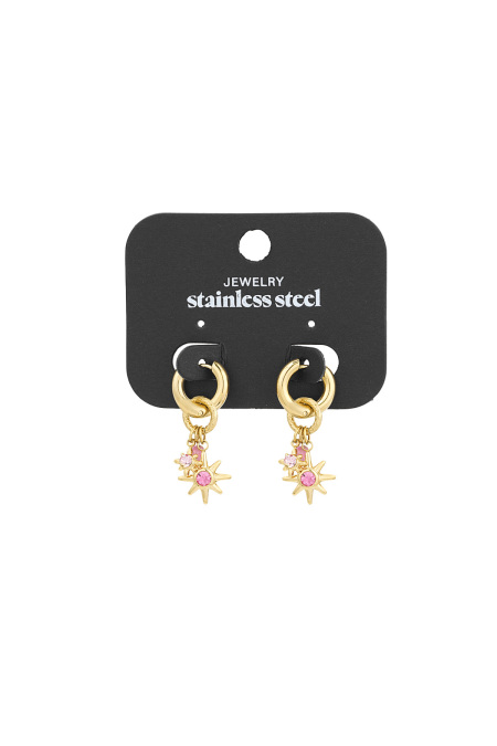 boucles d'oreilles starlight rose 2