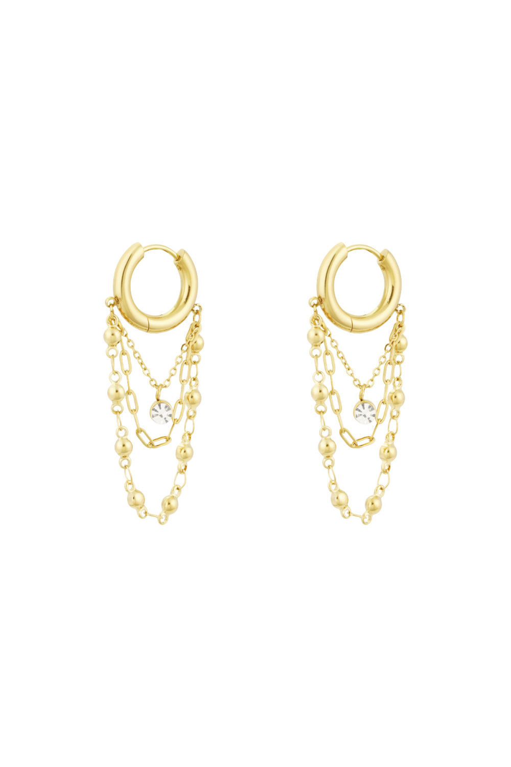 Boucles D'oreilles Enchaînées 