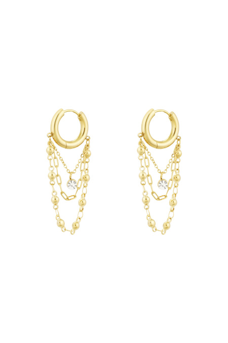 boucles d'oreilles enchaînées