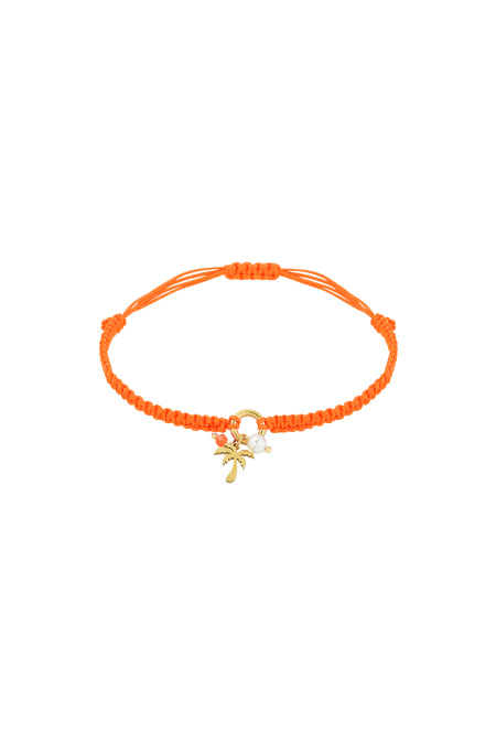 Bracelet Palm Paradise - Couleur Orange Et Or