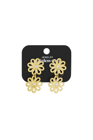 Boucles D'oreilles Double Fleur h5 Image3