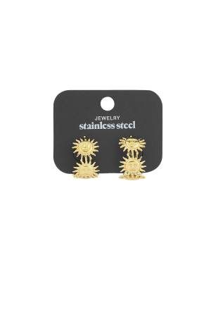 Boucles D'oreilles Rayons Dorés h5 Image2