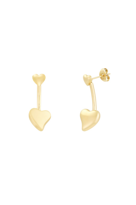 boucles d'oreilles double coeur