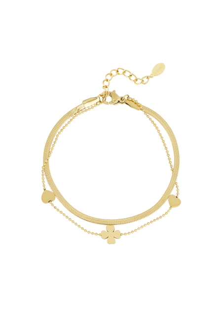 bracelet coeur trèfle