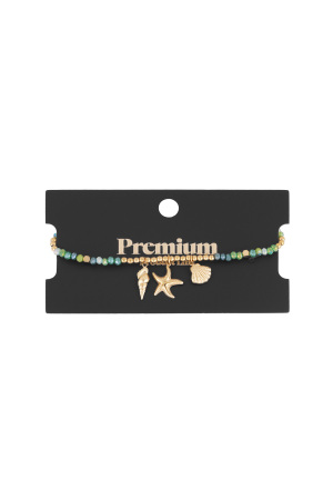 Bracelet Coquillage Rêve - Couleur Or Vert h5 Image2