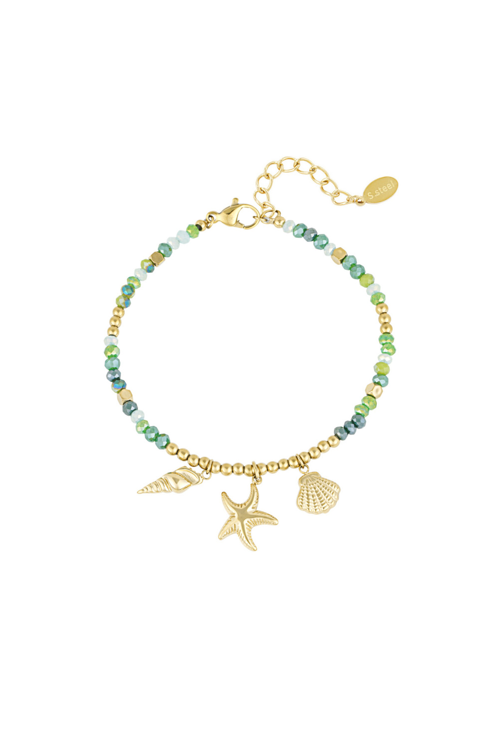 Bracelet Coquillage Rêve - Couleur Or Vert 