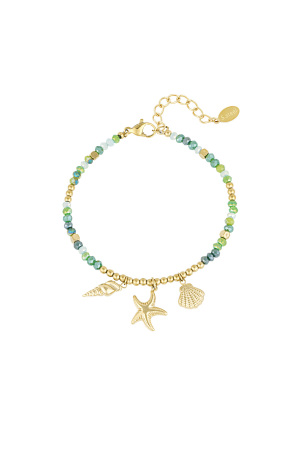 Bracelet Coquillage Rêve - Couleur Or Vert h5 