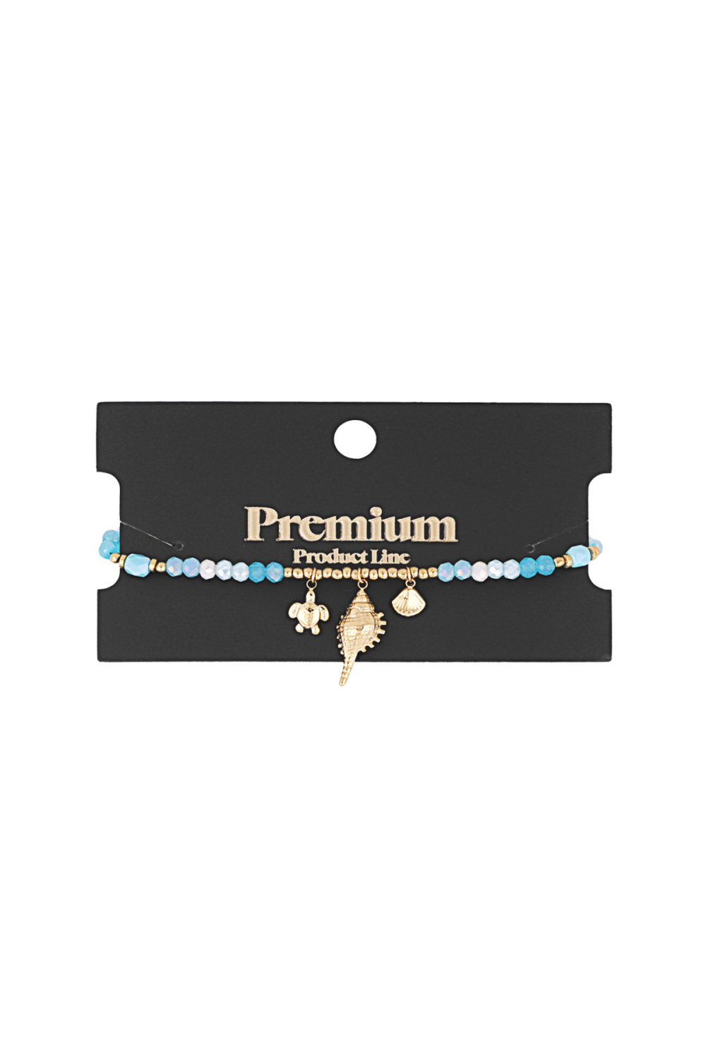 Bracelet Coquillage Spectacle - Couleur Bleu Or Image3