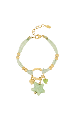 Bracelet Étoilé - Couleur Vert Et Or h5 