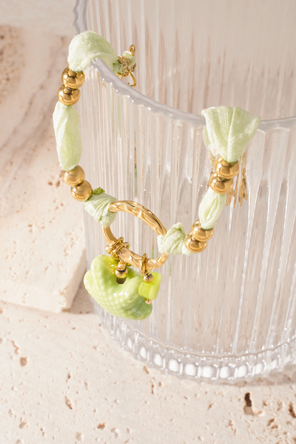 Bracelet Étoilé - Couleur Vert Et Or Image4