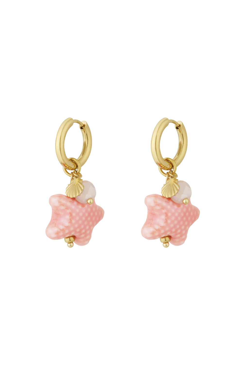 Boucles D'oreilles Étoilées - Couleur Bleu Et Or