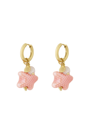 Boucles D'oreilles Étoilées - Couleur Bleu Et Or h5