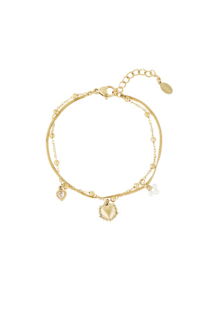 Bracelet Double Avec Breloque Coeur h5