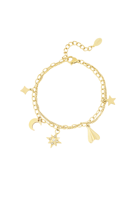 bracelet à breloques teinte céleste
