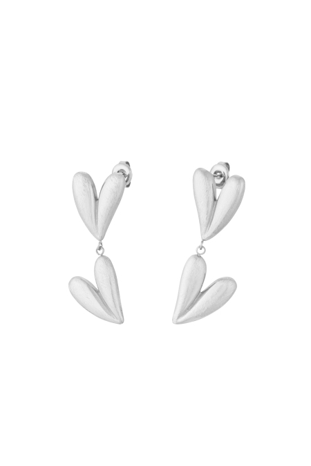 boucles d'oreilles double cœur